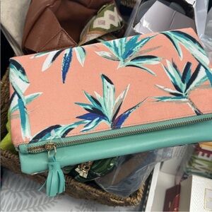 Rachel Pally Reversible Clutch in the "Paradise" tropical floral print  - NWOT